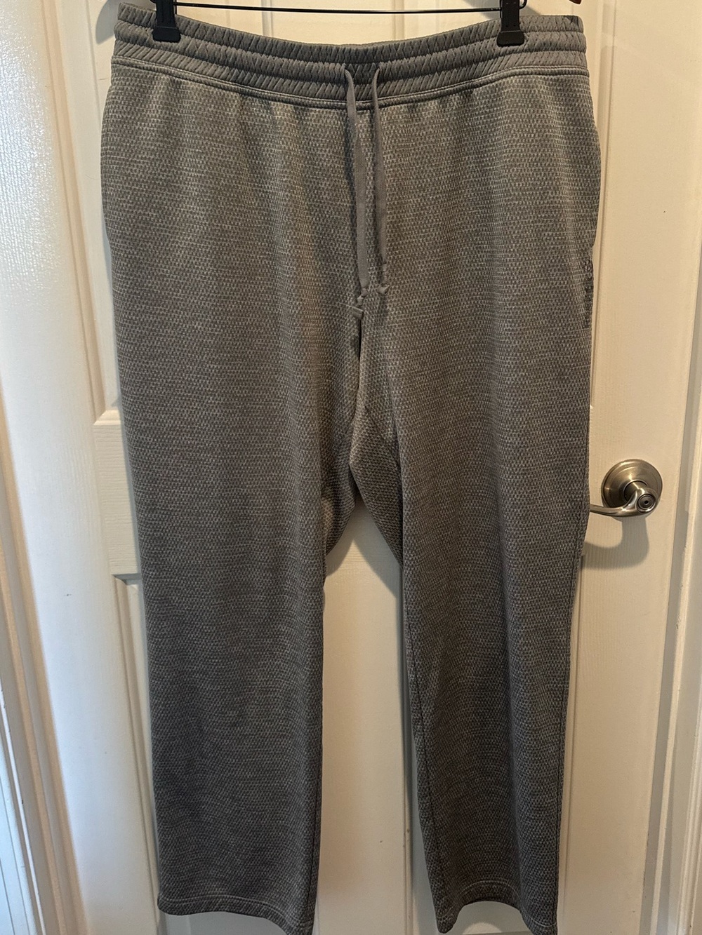 Mens Reebok Gray Knit Drawstring Pants Size XL